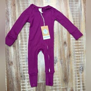 NWT Larkspur Baby Bamboo 2 way zipper convertible footie pajama sleeper zippy